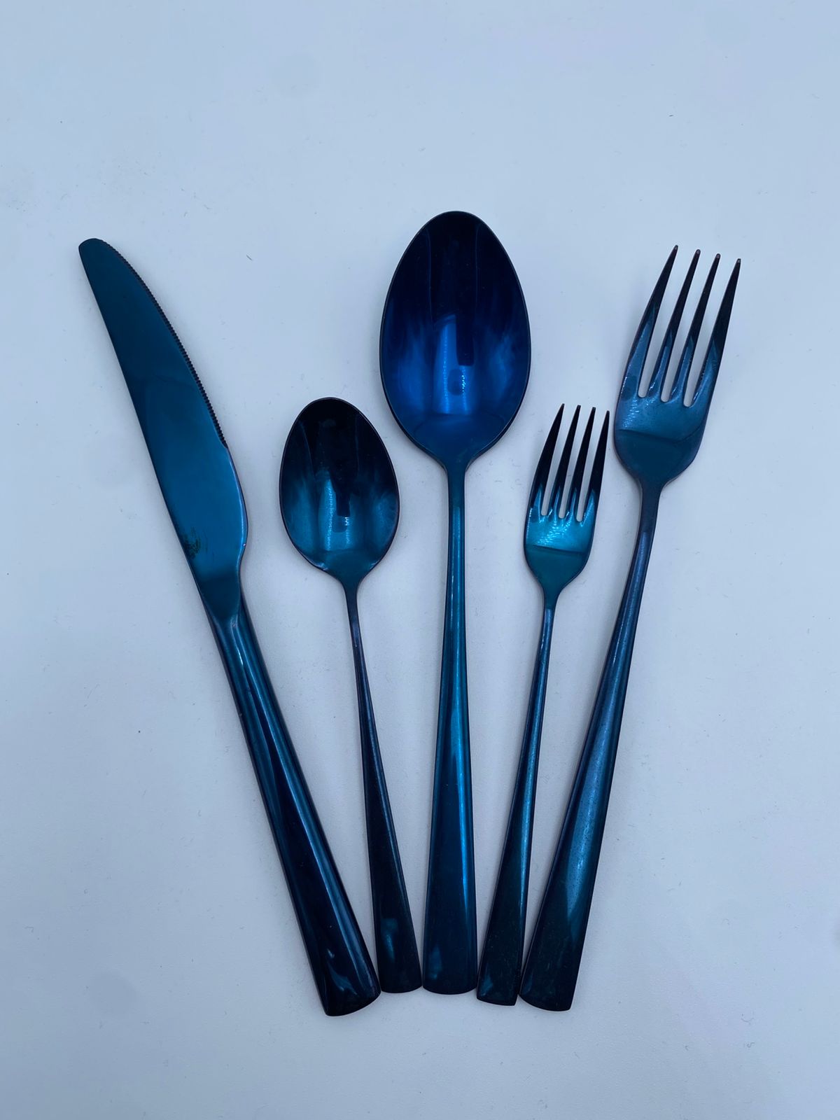 Cuchara Postre Liso Azul - Vista 2