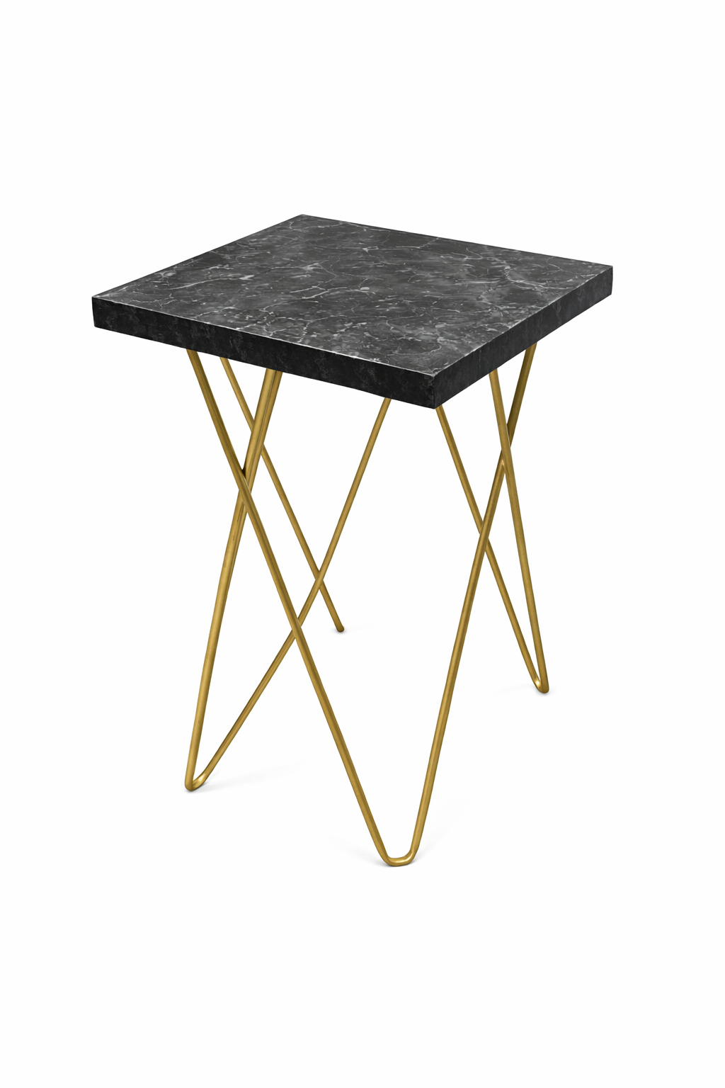 Periquera Mármol Negro Chica 4 Personas