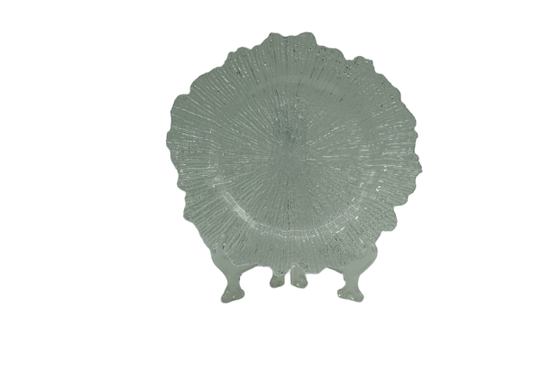 Plato Base Melamina Coral Transparente